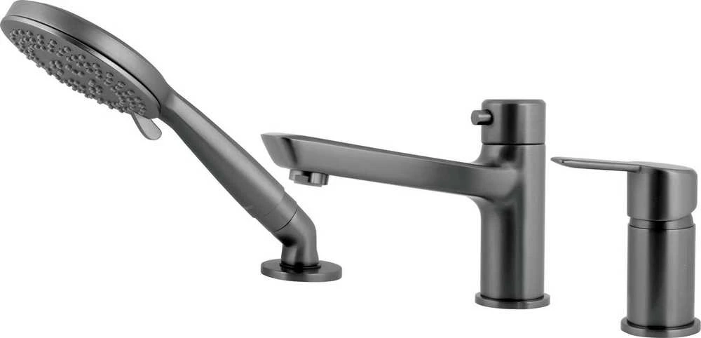 Deante Arnika 3-jų dalių vonios maišytuvo komplektas BQA_D13M, Titanium