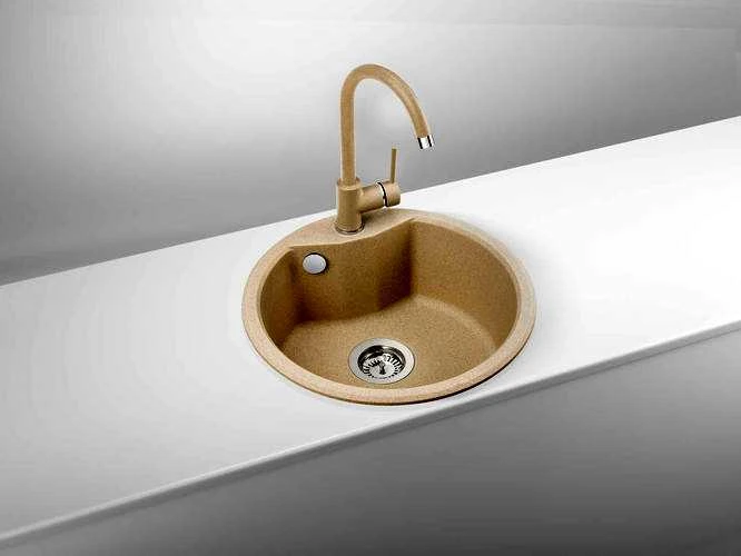 Deante granitinė virtuvinė plautuvė Deante Solis ZRS 7803, Sand