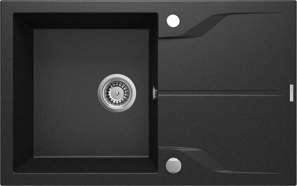 Deante granitinė virtuvinė plautuvė Deante Andante Flush, ZQN_G11F, Metallic graphite