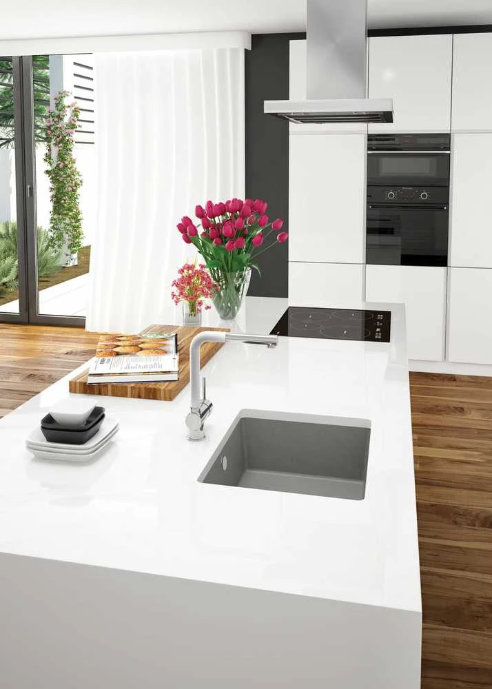 Deante granitinė virtuvinė plautuvė Deante Corda ZQA_S10A, Metallic pilkas