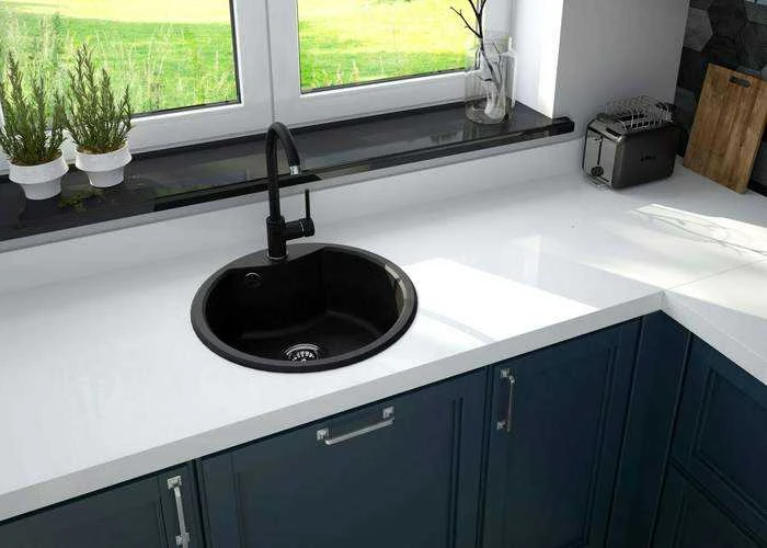 Deante granitinė virtuvinė plautuvė Deante Solis ZRS 2803, Graphite