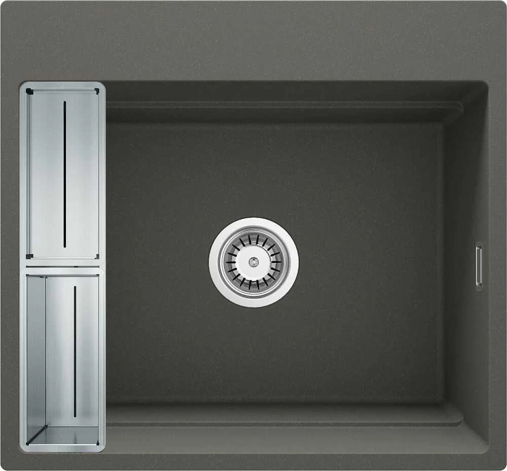 Deante granitinė virtuvinė plautuvė su magnetais Deante Magnetic ZRM_T10A, Anthracite metallic
