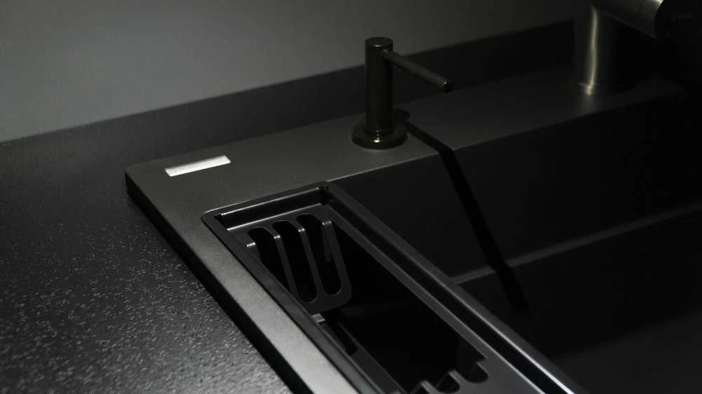 Deante granitinė virtuvinė plautuvė su magnetais Deante Magnetic ZRM_N10B, Nero