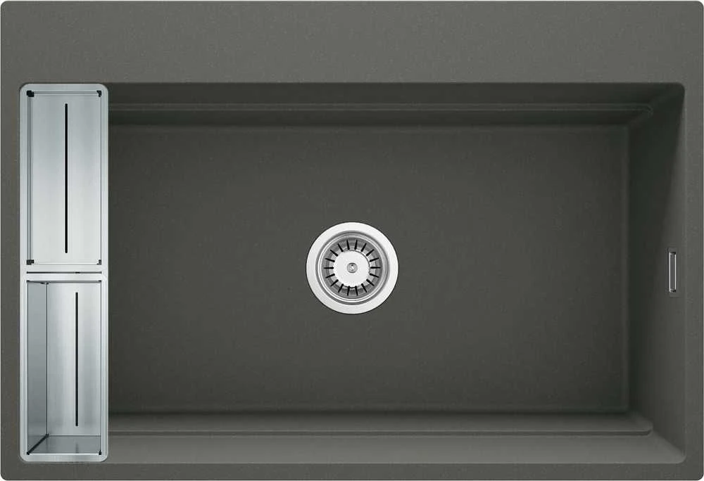 Deante granitinė virtuvinė plautuvė su magnetais Deante Magnetic ZRM_T10B, Anthracite metallic