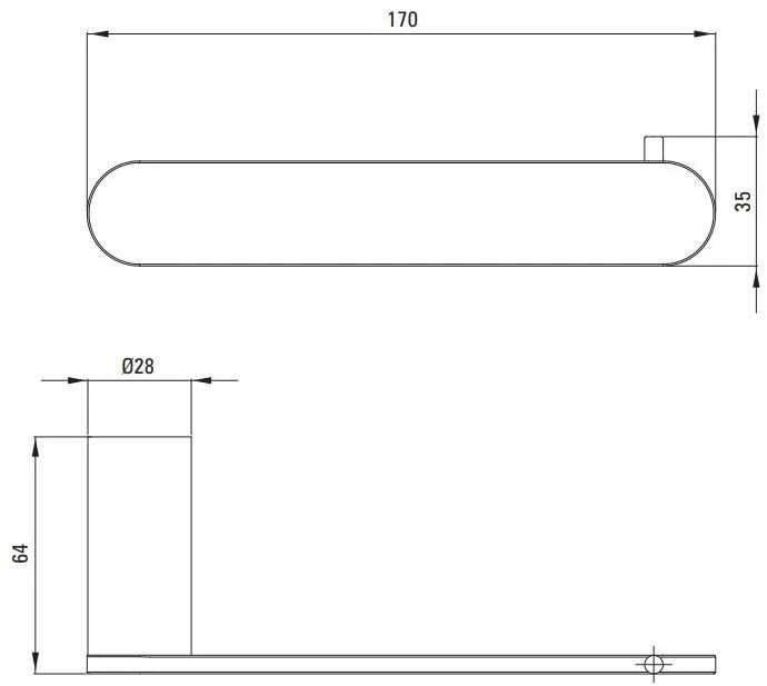 Deante Round tualetinio popieriaus laikiklis ADR_0211, Chrome