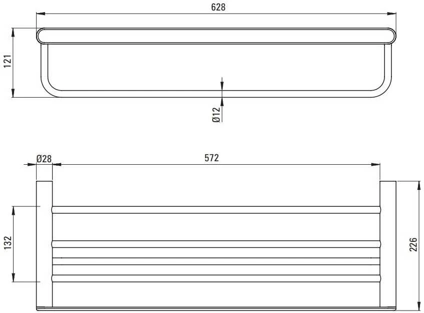 Deante Round vonios lentyna ADR_R531, Brushed auksinis