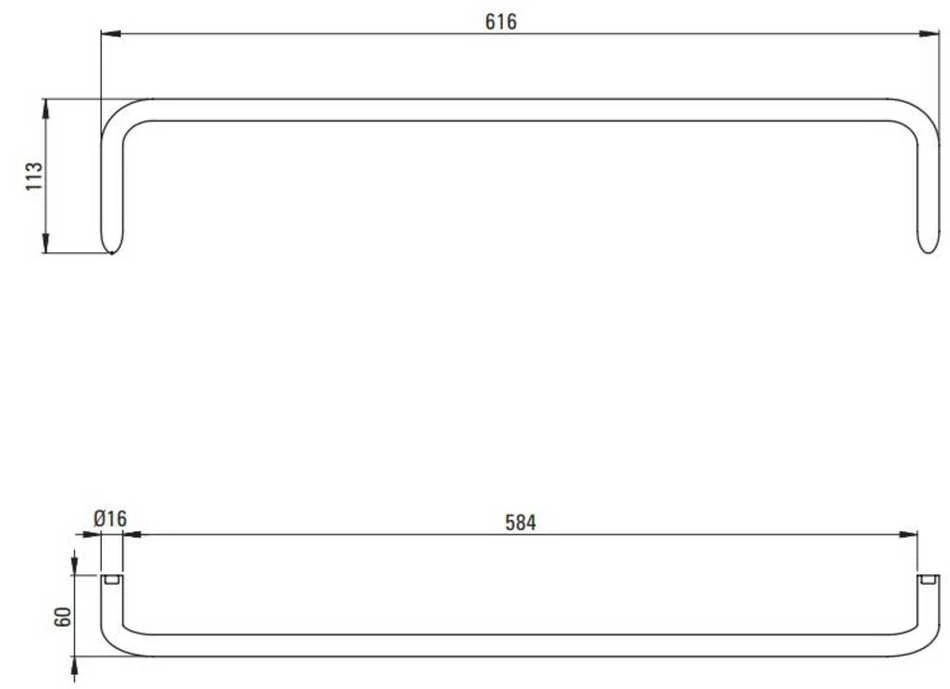 Deante Silia rankšluosčių kabykla ADI_0621, Chrome