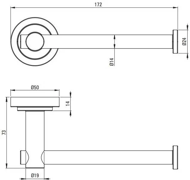 Deante Temisto tualetinio popieriaus laikiklis ADT_0211, Chrome