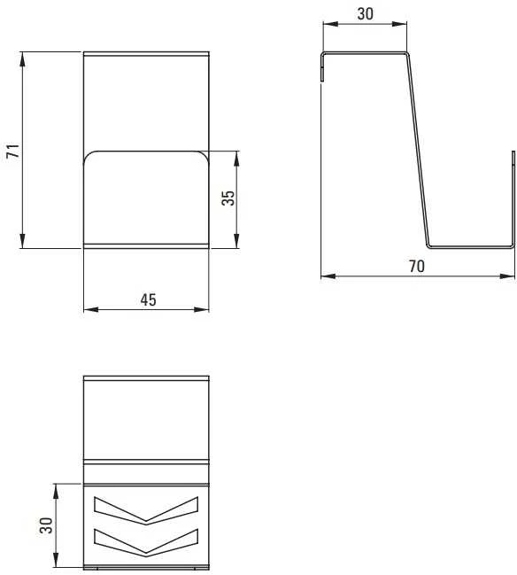 Deante virtuvės kempinės laikiklis plautuvėms, ZZM_010H, Brushed steel