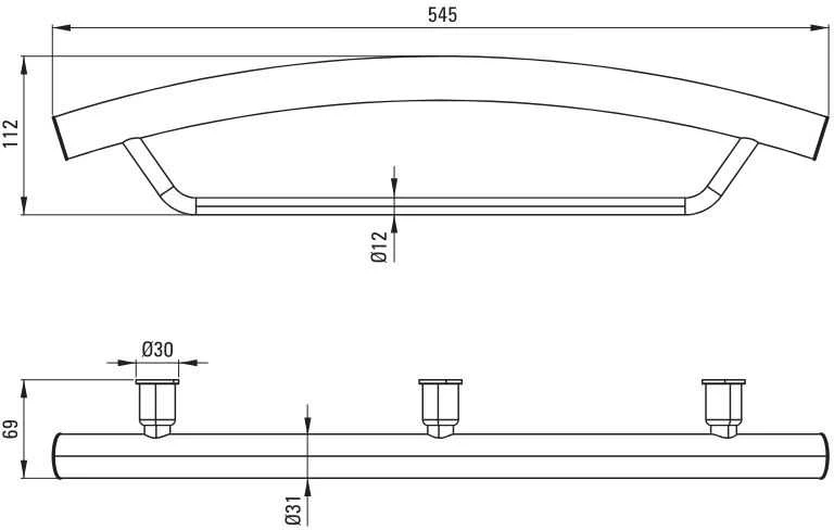 Deante Vital 2in1 vonios kambario rankena su rankšluosčių kabykla NIV_041H, Steel
