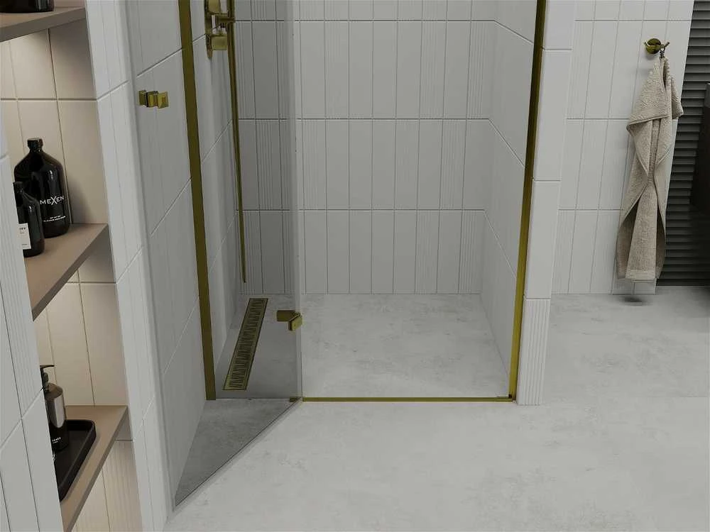 Dušo durys Mexen Roma, Gold, 70 cm