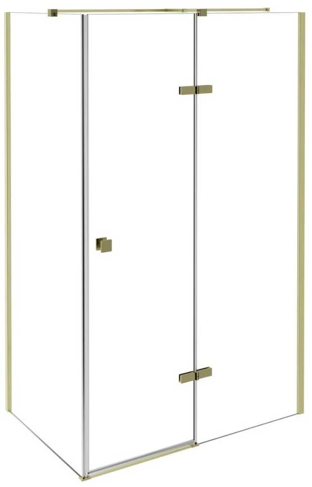 Dušo kabina Besco Pixa Gold, 120 x 80 x 195 cm, dešininė