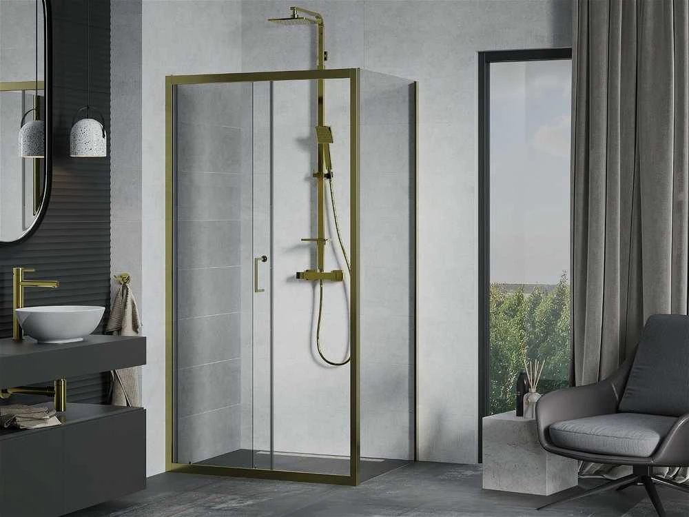 Dušo kabina Mexen Apia, Gold, 90 x 70 cm