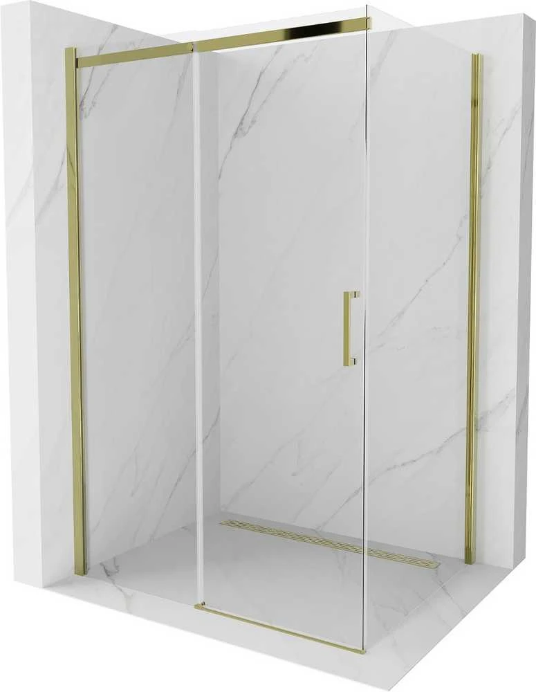 Dušo kabina Mexen Omega, Gold, 100 x 80 cm