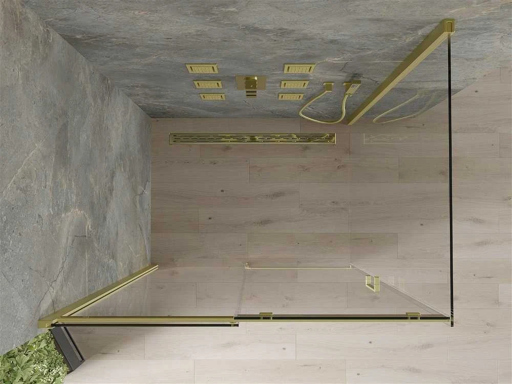 Dušo kabina Mexen Omega, Gold, 100 x 80 cm