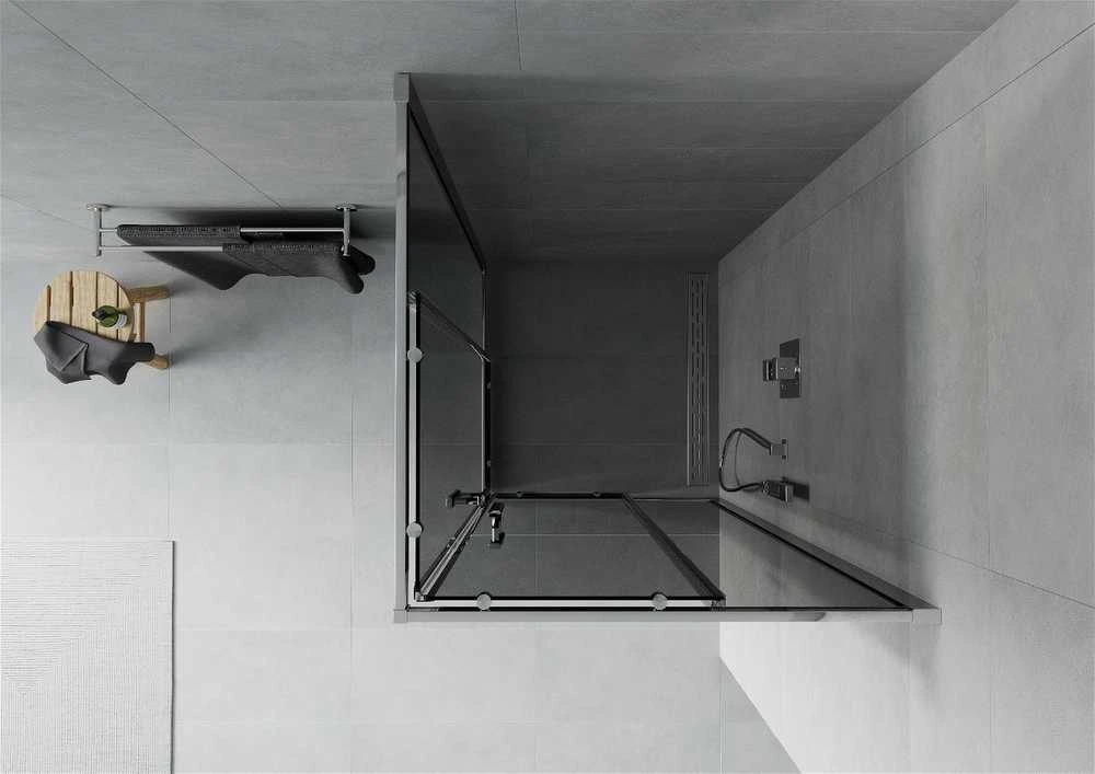 Dušo kabina Mexen Rio, matinė, Chrome/Graphite, 80 x 80 cm