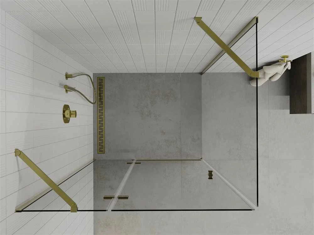 Dušo kabina Mexen Roma, Gold, 110 x 100 cm
