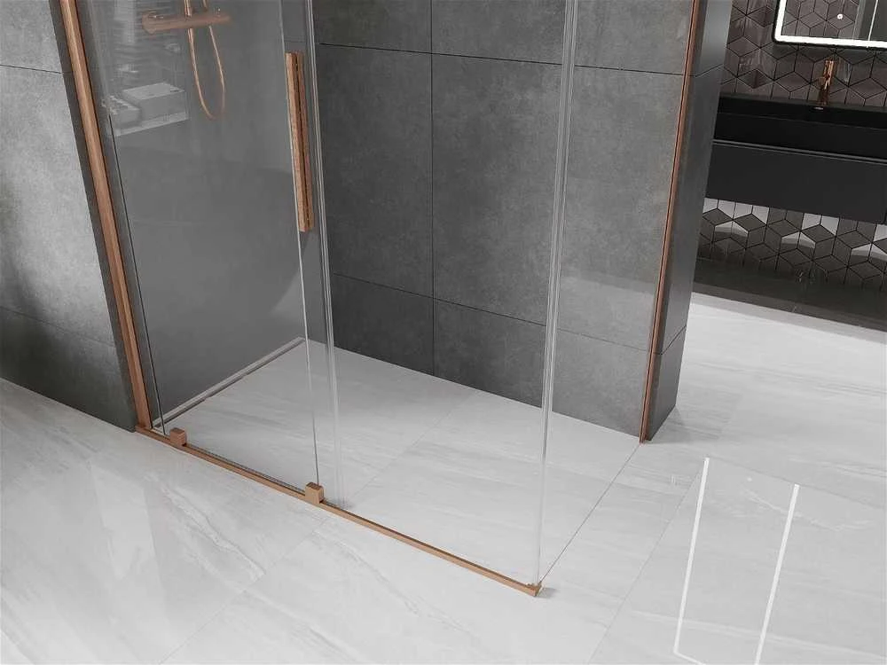 Dušo kabina Mexen Velar, Brushed copper, 140 x 90 cm