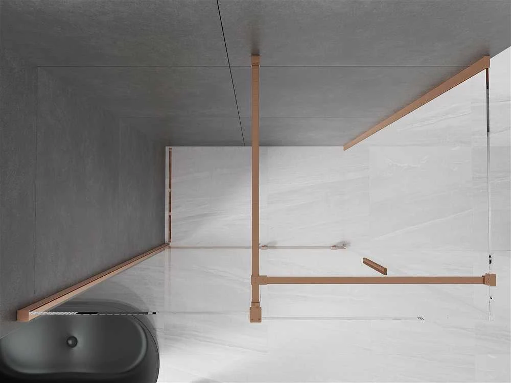 Dušo kabina Mexen Velar, Brushed copper, 140 x 90 cm
