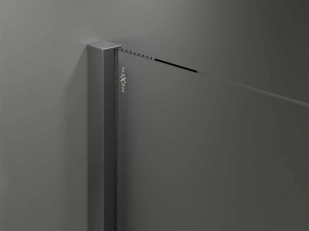 Dušo kabina Mexen Velar, Brushed gun pilka, 140 x 100 cm