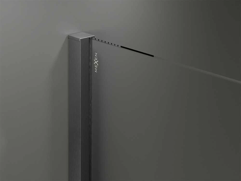 Dušo kabina Mexen Velar DUO, Brushed gun pilka, 90 x 90 cm