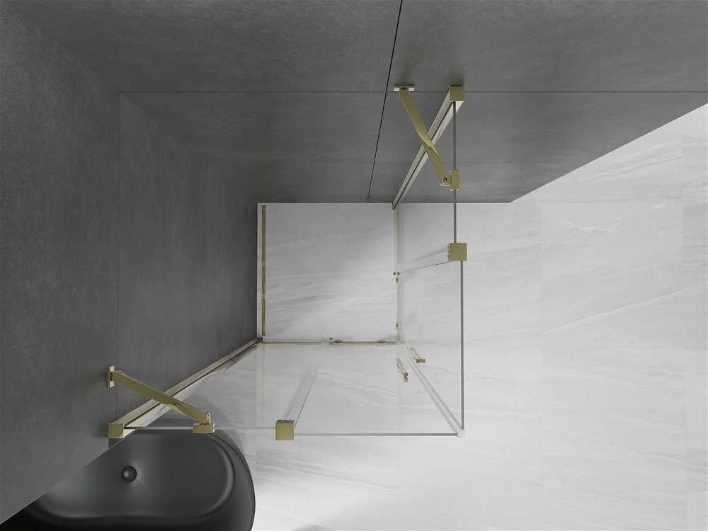 Dušo kabina Mexen Velar DUO, Gold, 90 x 80 cm
