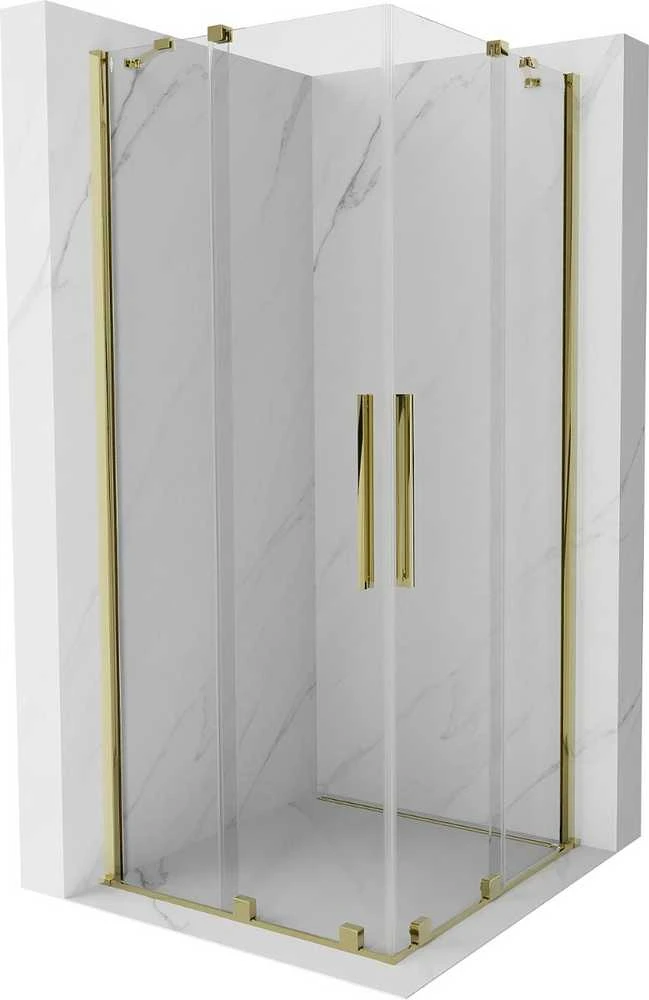 Dušo kabina Mexen Velar DUO, Gold, 90 x 80 cm