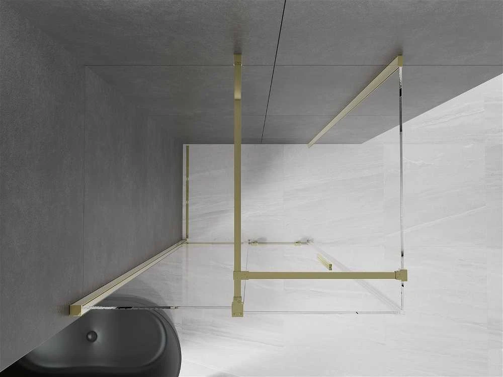 Dušo kabina Mexen Velar, Gold, 130 x 100 cm
