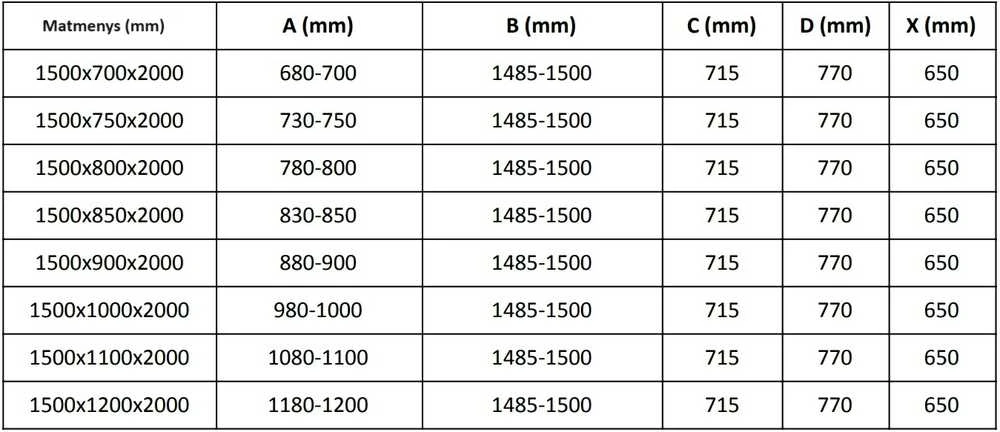 Dušo kabina Mexen Velar, Juodas, 150 x 90 cm