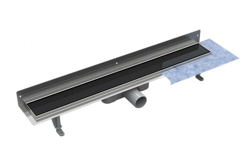 Dušo latakas Besco Virgo Next Juodas, 70 cm