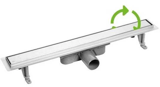 Dušo latakas Laveo Basso 2in1, 50 cm, Inox