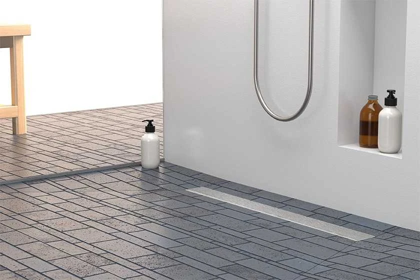Dušo latakas Laveo Basso 2in1, 50 cm, Inox