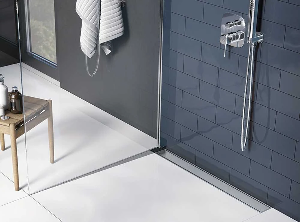 Dušo latakas Laveo Basso 2in1, 70 cm, Inox (montuojamas prie sienos)