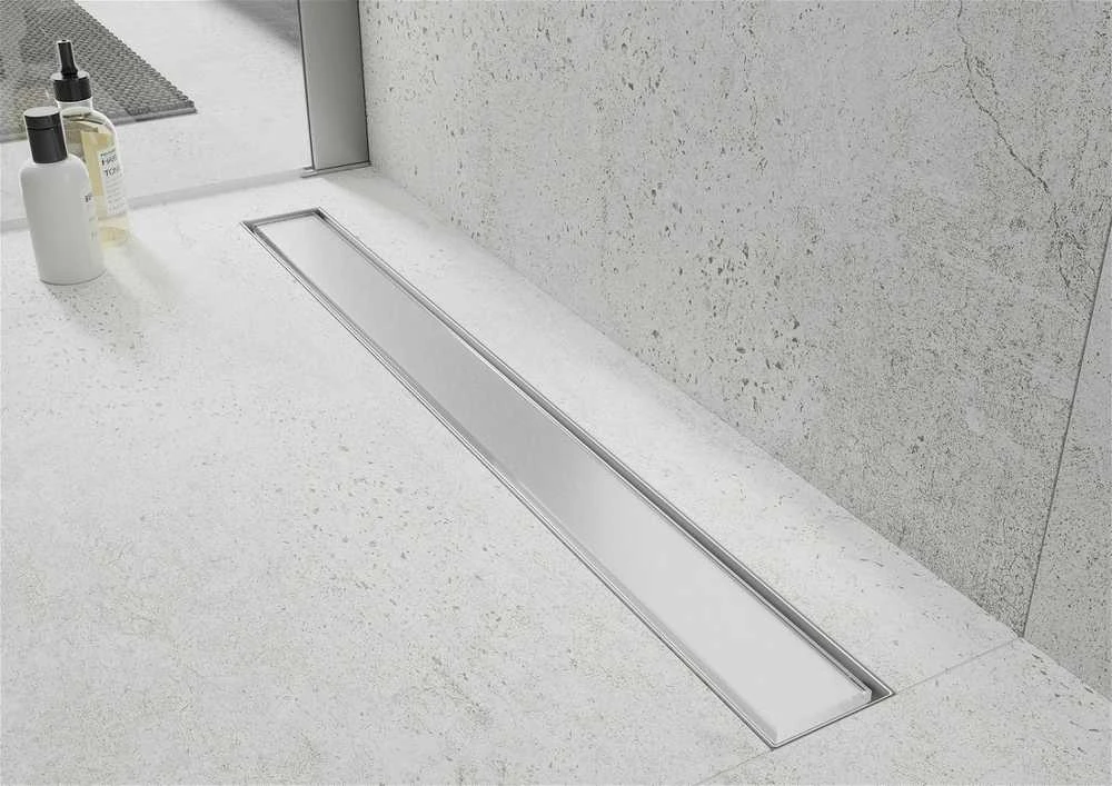 Dušo latakas Mexen Flat 360, Chrome/Baltas Glass, 80 cm