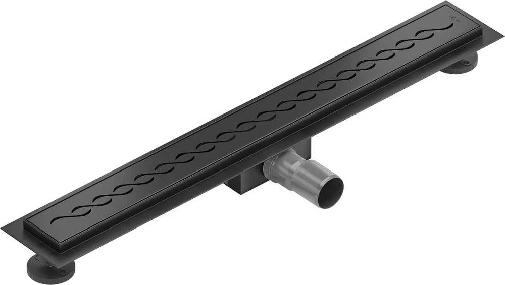 Dušo latakas Mexen Flat 360 Classic, Juodas, 90 cm