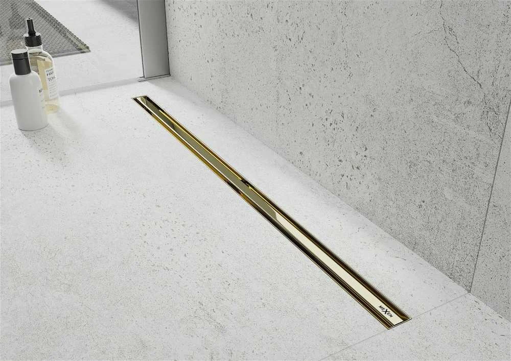 Dušo latakas Mexen Flat 360 Slim, Gold, 110 cm