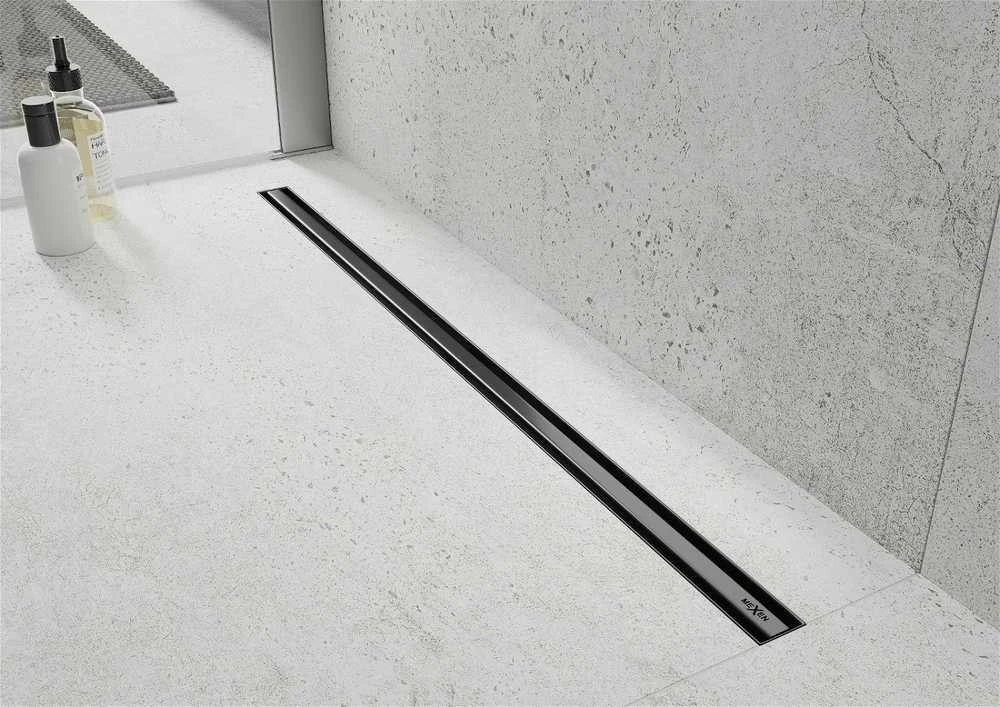 Dušo latakas Mexen Flat 360 Slim, Juodas, 100 cm