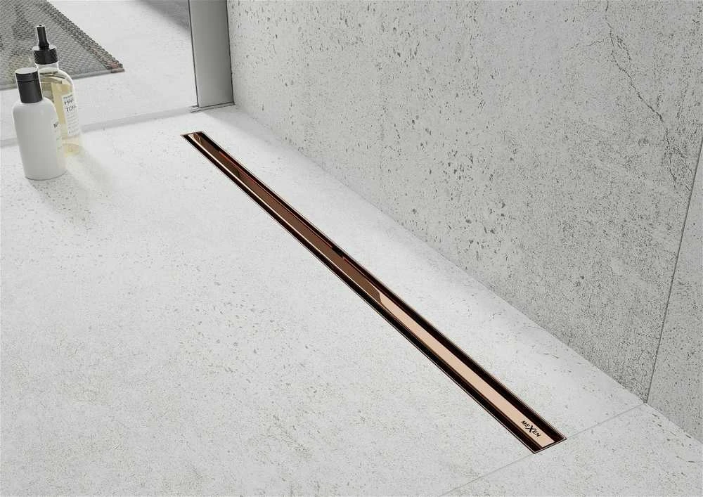 Dušo latakas Mexen Flat 360 Slim, Rose Gold, 80 cm