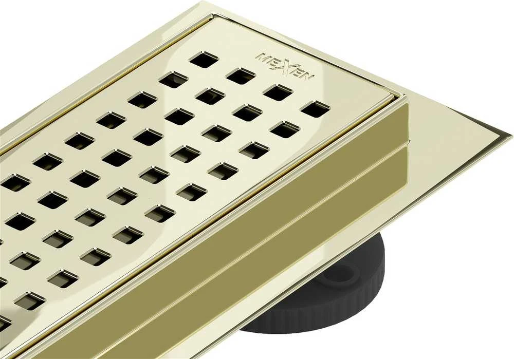 Dušo latakas Mexen Flat 360 Square, Gold, 80 cm