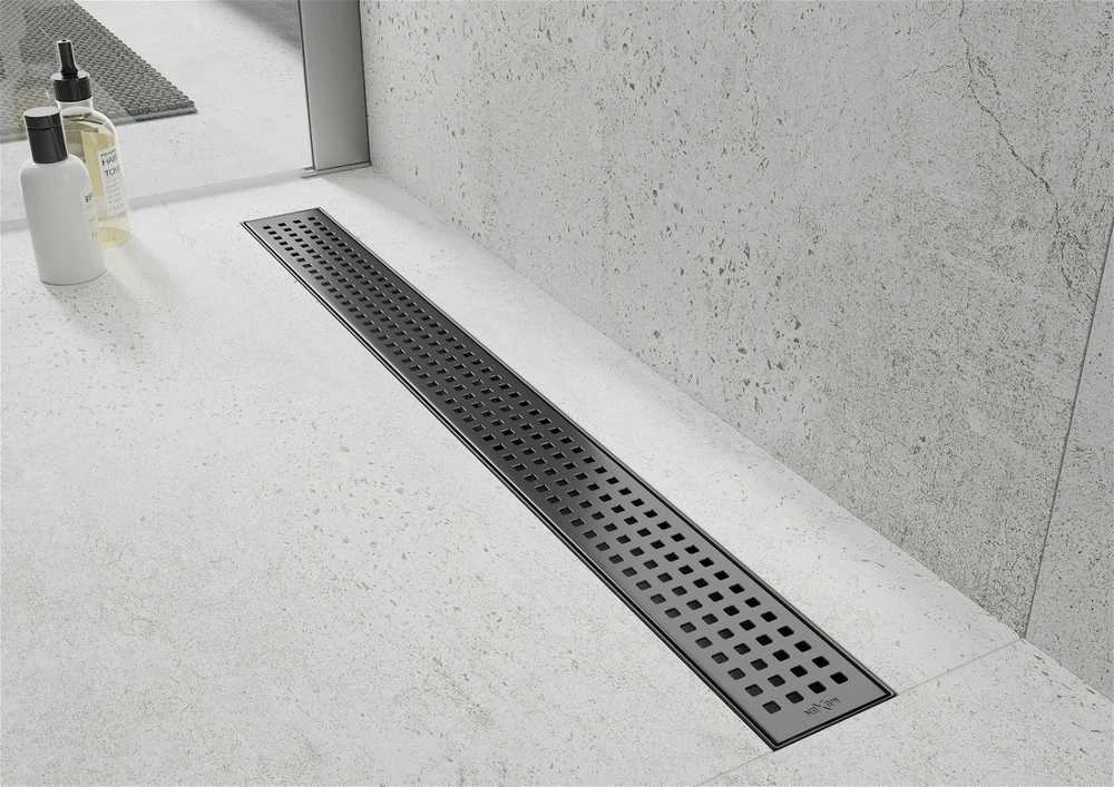 Dušo latakas Mexen Flat 360 Square, Juodas, 50 cm