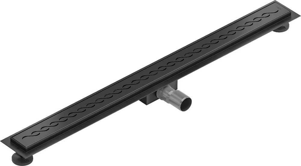 Dušo latakas Mexen Flat Classic, Juodas, 60 cm