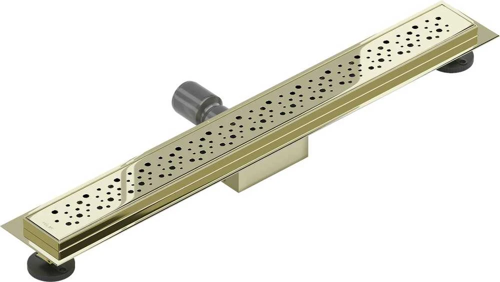 Dušo latakas Mexen Flat Dots, Gold, 60 cm