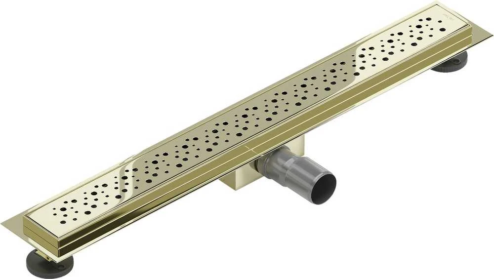 Dušo latakas Mexen Flat Dots, Gold, 80 cm