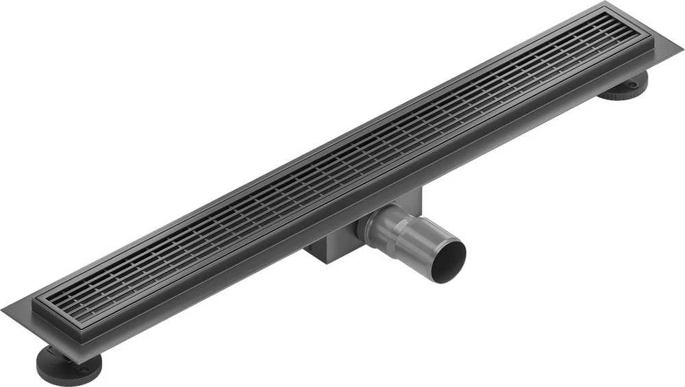 Dušo latakas Mexen Flat M33, Juodas, 100 cm