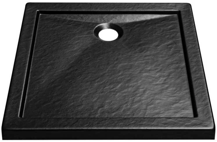 Dušo padėklas Besco Aquarius SlimLine Stone Effect New, 80 x 80 x 5,5 cm