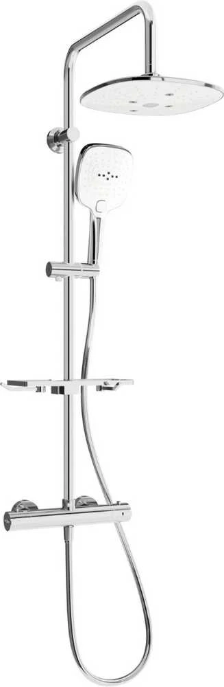 Dušo sistema su termostatu Mexen KT17, Chrome/Baltas