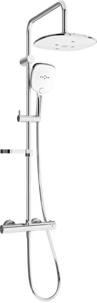 Dušo sistema su termostatu Mexen KX17, Chrome/Baltas