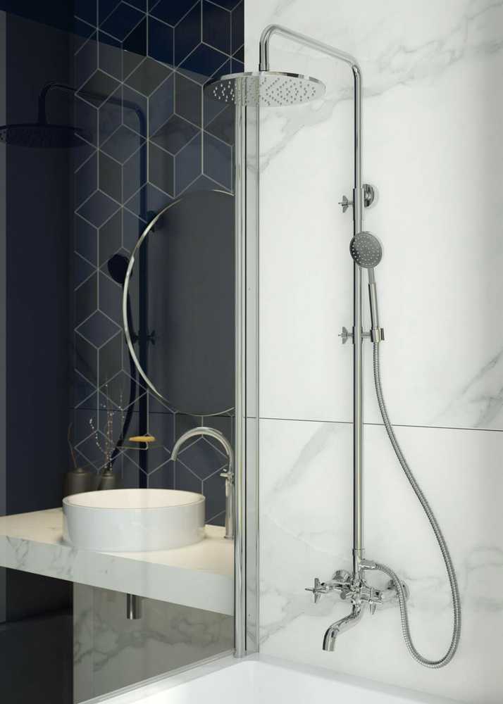Dušo sistema su vonios maišytuvu Deante Temisto, NAC_01QT, Chrome