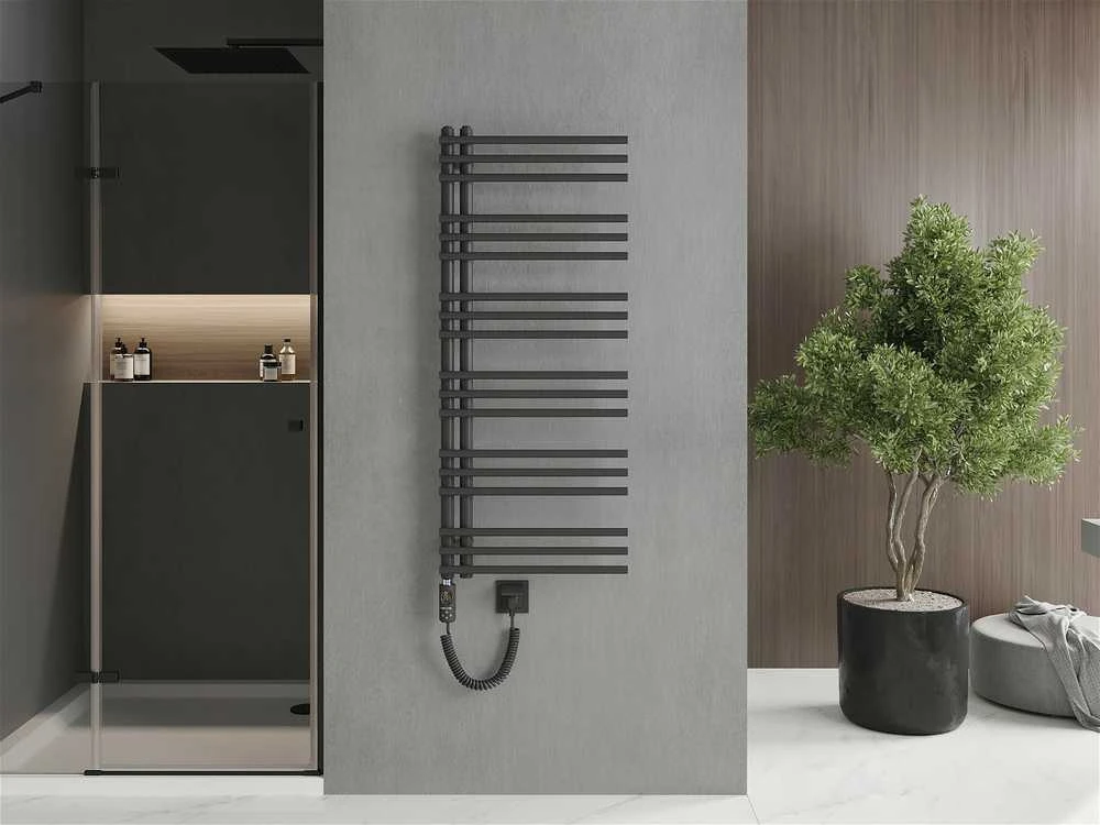 Elektrinis rankšluosčių džiovintuvas Mexen Neptun, 1200 x 500 mm, 600 W, antracitas