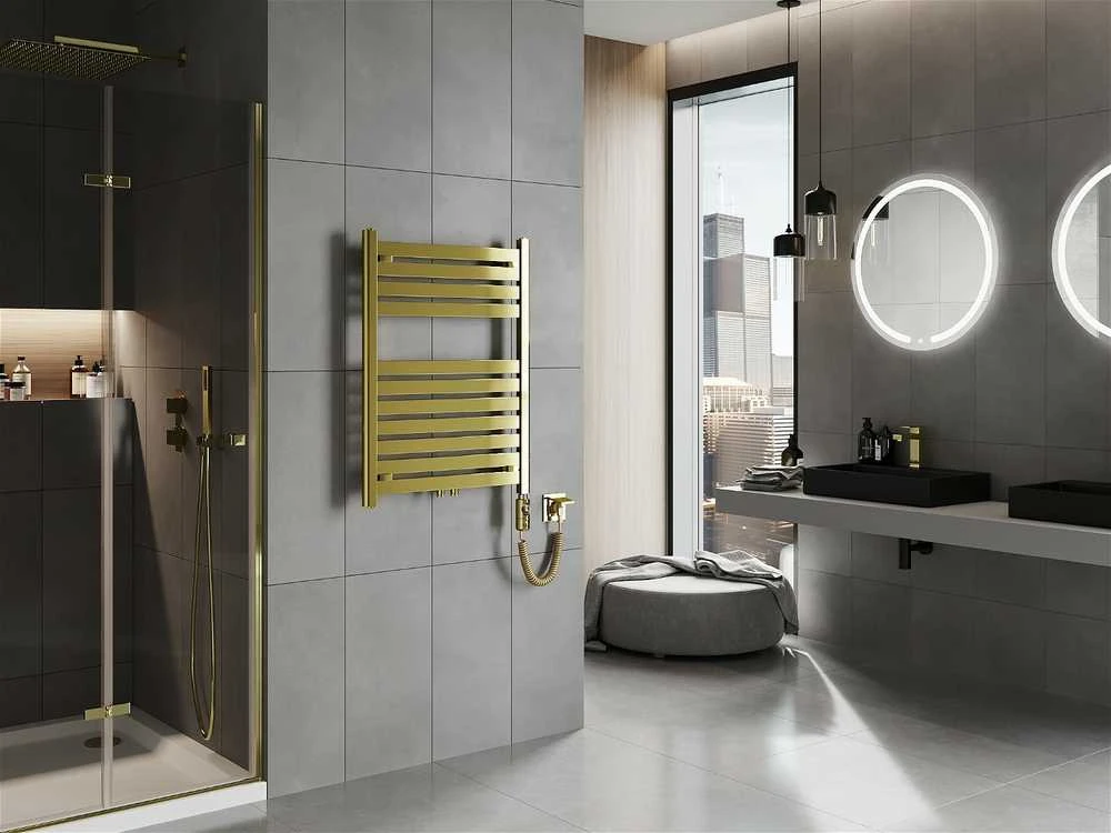 Elektrinis rankšluosčių džiovintuvas Mexen Uran, 800 x 600 mm, 300 W, aukso